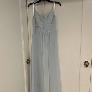 Hayley Paige Occasions Bridesmaid Maxi Dress - Style 5763, size 2, oasis blue